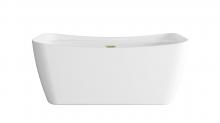 Elegant Lighting BT10459GW-BGD - Bathtub 59.1x30.7x24.8 GW with BGD drain kit