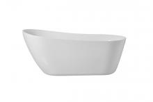 Elegant Lighting BT10867GW - 67 inch soaking Single slipper bathtub in glossy white