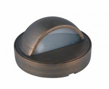 Elegant Lighting D011 - Deck Light D3.375 H2 Antique Brass Frosted Glass G4 Halogen 20w(Light Source Not Included)