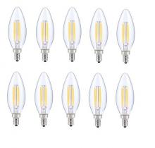 Elegant Lighting E12LED105-10PK - LED E12 Candelabra, Blunt Tip, 2700k, 300 Degree, CRI80, Es, UL, 6W, 60w Equivalent, 15000hrs