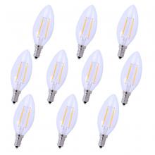 Elegant Lighting E12LED113-10PK - LED E12 CANDELABRA, 3000K, 300 degree, CRI80, ES, UL/CUL, 2.5W, 25W EQUIVALENT, 15000HRS