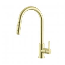 Elegant Lighting FAK-306BGD - Luca Single Handle Pull Down Sprayer Kitchen Faucet with touch sensor in Brushed Gold