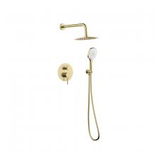 Elegant Lighting FAS-9001BGD - George Complete Shower Faucet System with Rough-in Valve in Brushed Gold