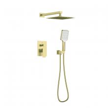 Elegant Lighting FAS-9003BGD - Petar Complete Shower Faucet System with Rough-in Valve in Brushed Gold