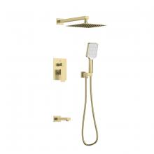 Elegant Lighting FAS-9004BGD - Shower Room Faucet 19-7/64" × 78" brushed gold