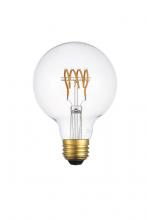 Elegant Lighting G25LED103-6PK - LED decorative helix horizontal 3000K filament 6 watts 420 lumens G25 light bulb