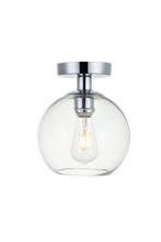 Elegant Lighting LD2204C - Baxter 1 Light Chrome Flush Mount With Clear Glass