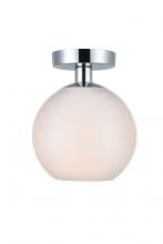 Elegant Lighting LD2205C - Baxter 1 Light Chrome Flush Mount With Frosted White Glass