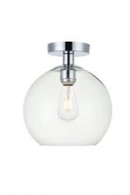 Elegant Lighting LD2210C - Baxter 1 Light Chrome Flush Mount With Clear Glass
