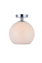 Elegant Lighting LD2211C - Baxter 1 Light Chrome Flush Mount With Frosted White Glass