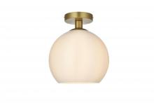 Elegant Lighting LD2211SG - BAXTER Flush D9.8"H11.2"L1 Satin Gold W