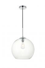 Elegant Lighting LD2216C - Baxter 1 Light Chrome Pendant With Clear Glass