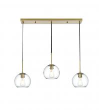 Elegant Lighting LD2236SG - Baxter 36 Inch Pendant Clear Shade in Satin Gold