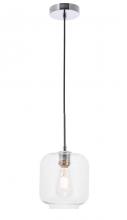 Elegant Lighting LD2272C - Collier 1 light Chrome and Clear glass pendant