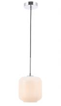 Elegant Lighting LD2273C - Collier 1 light Chrome and Frosted white glass pendant