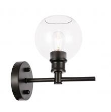 Elegant Lighting LD2310BK - Collier 1 light Black and Clear glass Wall sconce