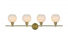 Elegant Lighting LD2323SG - Collier 4 Light Satin Gold and Frosted White Glass Wall Sconce