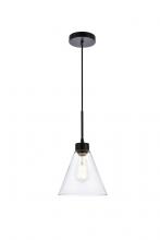 Elegant Lighting LD2501BK - Mera 1 light black pendant