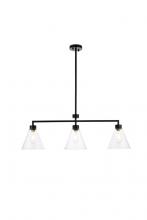 Elegant Lighting LD2502BK - Mera 3 lights black pendant