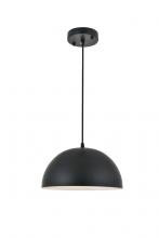 Elegant Lighting LD4022D12BK - Forte 1 light black Pendant