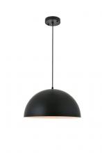 Elegant Lighting LD4025D16BK - Forte 1 light black Pendant