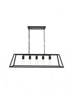Elegant Lighting LD4061D38BK - Resolute 5 light black Pendant