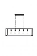Elegant Lighting LD4063D38BK - Resolute 5 light black Pendant