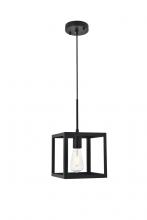 Elegant Lighting LD4063D8BK - Resolute 1 light black Pendant