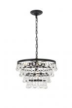 Elegant Lighting LD5016D17BK - Kora 5 light Black Pendant