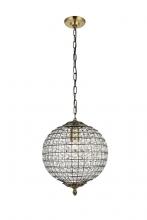 Elegant Lighting LD5025 - Earlene 1 light 12 inch antique bronze pendant
