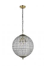 Elegant Lighting LD5026 - Earlene 3 light 16 inch antique bronze pendant