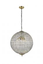 Elegant Lighting LD5027 - Earlene 4 light 20 inch antique bronze pendant