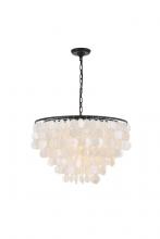 Elegant Lighting LD5050D24BK - Selene 6 light Black Pendant