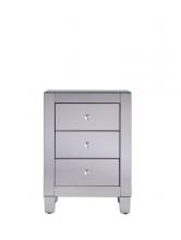 Elegant Lighting MF6-1032 - 3 Drawers Cabinet 17-3/4 in. x 13 in. x 25 in. in Clear Mirror