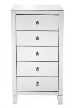 Elegant Lighting MF6-1051 - 5 Drawer Chest 24 in x 18 in x 45 in.in clear mirror