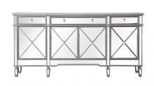 Elegant Lighting MF6-2111SC - 72 inch mirrored credenza in silver