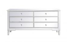 Elegant Lighting MF63672AW - Contempo 72 in. mirrored chest in antique white