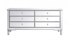 Elegant Lighting MF63672S - Contempo 72 in. mirrored chest in antique Silver