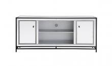 Elegant Lighting MF701BK - James 60 in. mirrored tv stand in black