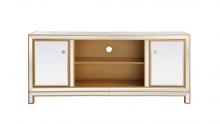 Elegant Lighting MF701G - Reflexion 60 in. mirrored tv stand in gold