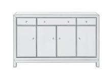 Elegant Lighting MF72001 - Buffet Cabinet 3 drawers 4 doors 56in. W x 13in. D x 36in. H in antique silver paint