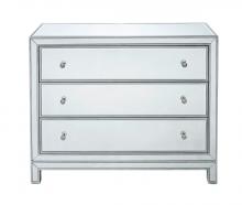Elegant Lighting MF72019 - Chest 3 drawers 40in. W x 16in. D x 32in. H in antique silver paint