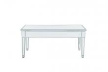Elegant Lighting MF72021 - coffee table 40in. W x 20in. D x 18in. H in antique silver paint