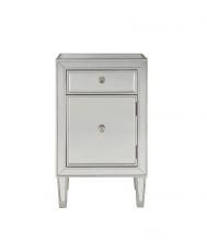 Elegant Lighting MF72035 - End table 1 drawer 18in. W x 13in. D x 29in. H in antique silver paint