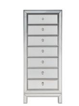 Elegant Lighting MF72047 - Lingerie Chest 7 drawers 18in. W x 15in. D x 42in. H in antique silver paint