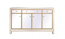 Elegant Lighting MF72060G - Reflexion 60 in. mirrored credenza in gold