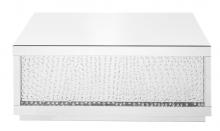 Elegant Lighting MF91003 - 48 inch Rectangle Crystal Coffee Table In Clear Mirror Finish