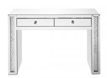 Elegant Lighting MF91017 - 47 inch Rectangle Crystal Vanity Table in Clear Mirror Finish