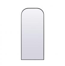 Elegant Lighting MR1B3276BLK - Metal Frame Arch Full Length Mirror 32x76 Inch in Black