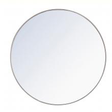 Elegant Lighting MR4049S - Metal frame Round Mirror 48 inch Silver finish